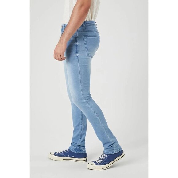 NWT FOREVER 21 Knit Stretch-Denim Skinny Jeans Size 33 Color Light Denim - Picture 2 of 10